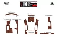 Nissan Navara D40 02.06-12.10 3D Interior Dashboard Trim Kit Dash Trim Dekor 12-Parts - 2 - Interior Dash Trim Kit