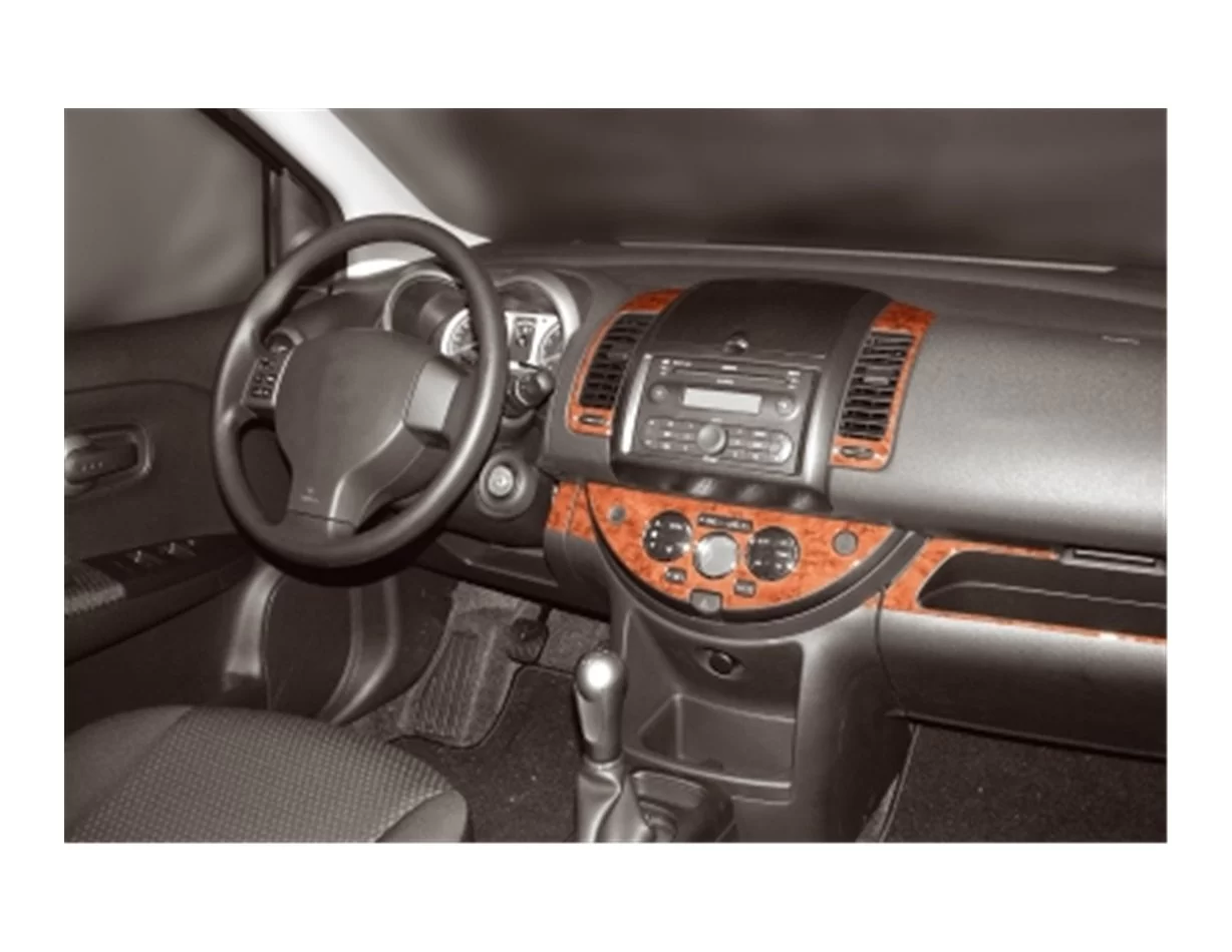 Nissan Note 01.2006 3D Interior Dashboard Trim Kit Dash Trim Dekor 8-Parts - 1