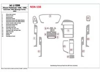 Nissan Pathfinder 1996-1999 Automatic Gearbox, With Message Center, 4WD, 16 Parts set Interior BD Dash Trim Kit - 1 - Interior D Nissan Pathfinder 1996-1999 Automatic Gearbox, With Message Center, 4WD, 16 Parts set Interior BD Dash Trim Kit - 1 - Interior D
