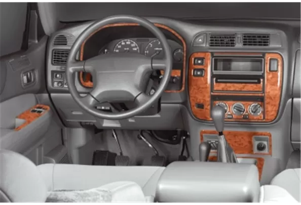 Nissan Patrol 03.98-01.00 Kit de garniture de tableau de bord intérieur 3D Dash Trim Dekor 21-Parts - 1 Nissan Patrol 03.98-01.00 Kit de garniture de tableau de bord intérieur 3D Dash Trim Dekor 21-Parts - 1