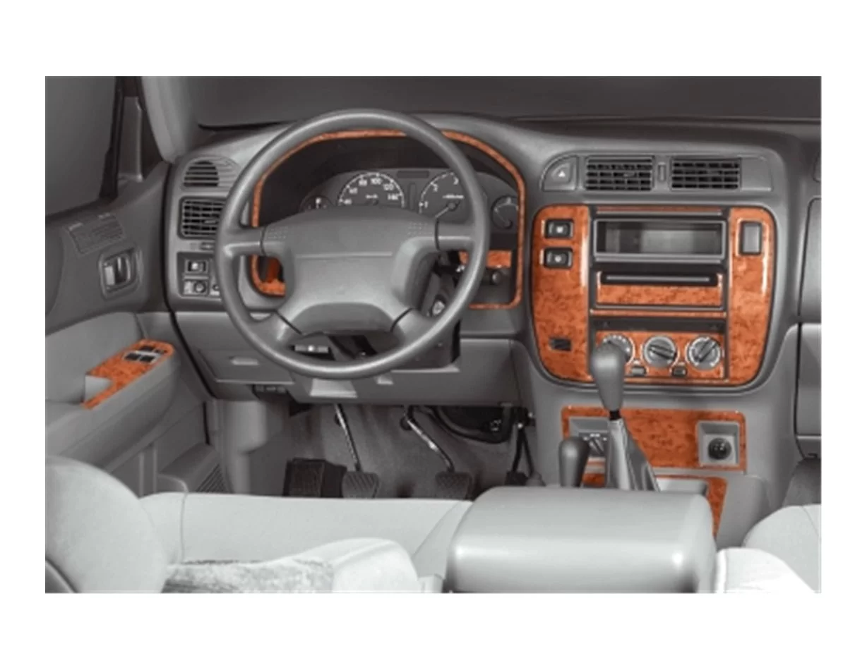 Nissan Patrol 03.98-01.00 Kit de garniture de tableau de bord intérieur 3D Dash Trim Dekor 21-Parts - 1