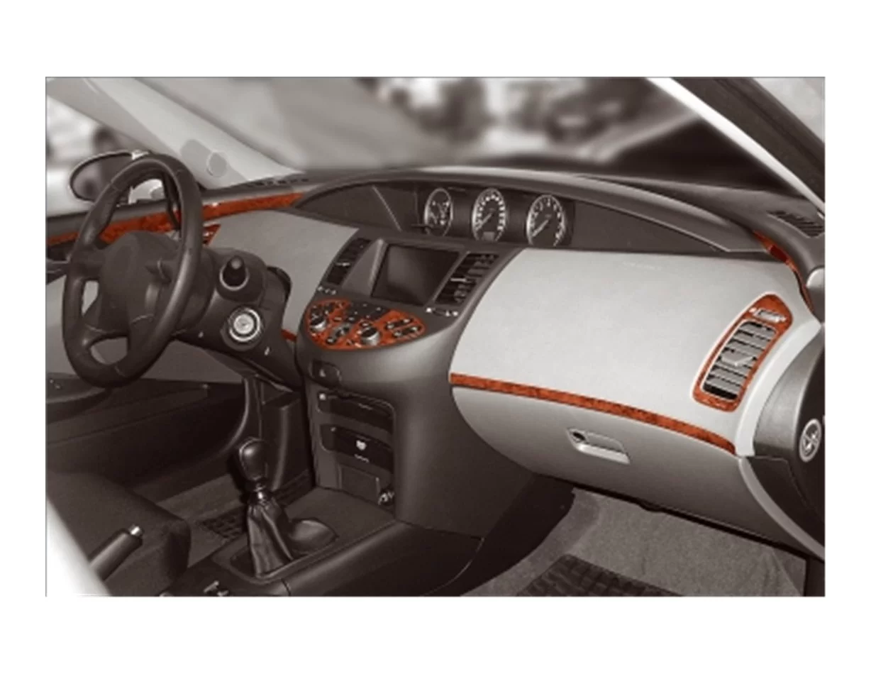 Nissan Primera 06.02-06.06 3D Interior Dashboard Trim Kit Dash Trim Dekor 12-Parts - 1
