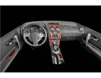 Nissan Qashqa 01.11-12.12 3D Interior Dashboard Trim Kit Dash Trim Dekor 19-Parts - 1