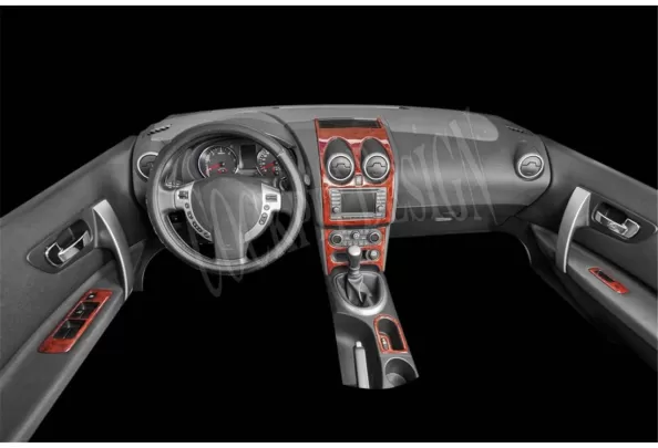 Nissan Qashqa 01.11-12.12 Kit de garniture de tableau de bord intérieur 3D Dash Trim Dekor 19-Parts - 1 Nissan Qashqa 01.11-12.12 Kit de garniture de tableau de bord intérieur 3D Dash Trim Dekor 19-Parts - 1