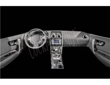 Nissan Qashqa 01.2013 Kit de garniture de tableau de bord intérieur 3D Dash Trim Dekor 21-Parts - 1