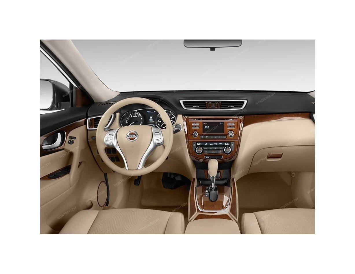 Nissan Qashqai 2013–2021 Kit de garniture de tableau de bord intérieur 3D Dash Trim Dekor 45 pièces - 1