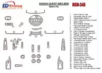 Nissan Quest 2003-2006 Basic Set Interior BD Dash Trim Kit - 1 - Interior Dash Trim Kit Nissan Quest 2003-2006 Basic Set Interior BD Dash Trim Kit - 1 - Interior Dash Trim Kit