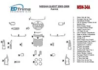 Nissan Quest 2003-2006 Ensemble complet de garnitures de tableau de bord intérieur BD - 1 Nissan Quest 2003-2006 Ensemble complet de garnitures de tableau de bord intérieur BD - 1