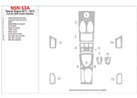 Nissan Roque 2011-UP Full Set, With Center Speaker Interior BD Dash Trim Kit - 1 Nissan Roque 2011-UP Full Set, With Center Speaker Interior BD Dash Trim Kit - 1
