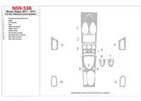 Nissan Roque 2011-UP Ensemble complet, sans haut-parleur central Intérieur BD Dash Trim Kit - 1 Nissan Roque 2011-UP Ensemble complet, sans haut-parleur central Intérieur BD Dash Trim Kit - 1
