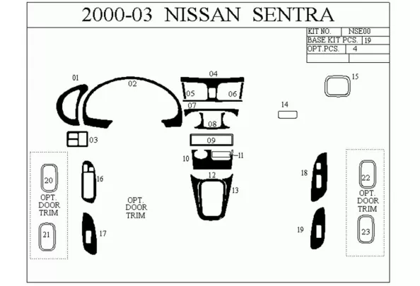 Nissan Sentra 95-97 3D Interior Dashboard Trim Kit Dash Trim Dekor 10-Parts - 1 - Interior Dash Trim Kit Nissan Sentra 95-97 3D Interior Dashboard Trim Kit Dash Trim Dekor 10-Parts - 1 - Interior Dash Trim Kit