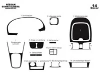 Nissan Sunny-Almera Arabian 04.00-02.03 3D Interior Dashboard Trim Kit Dash Trim Dekor 14-Parts - 1 - Interior Dash Trim Kit Nissan Sunny-Almera Arabian 04.00-02.03 3D Interior Dashboard Trim Kit Dash Trim Dekor 14-Parts - 1 - Interior Dash Trim Kit