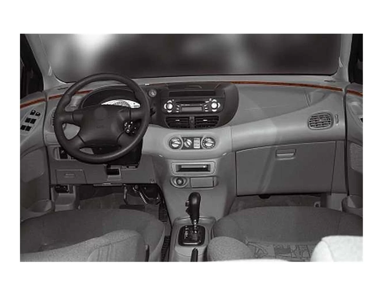 Nissan Tino 01.2000 3D Interior Dashboard Trim Kit Dash Trim Dekor 6-Parts - 1