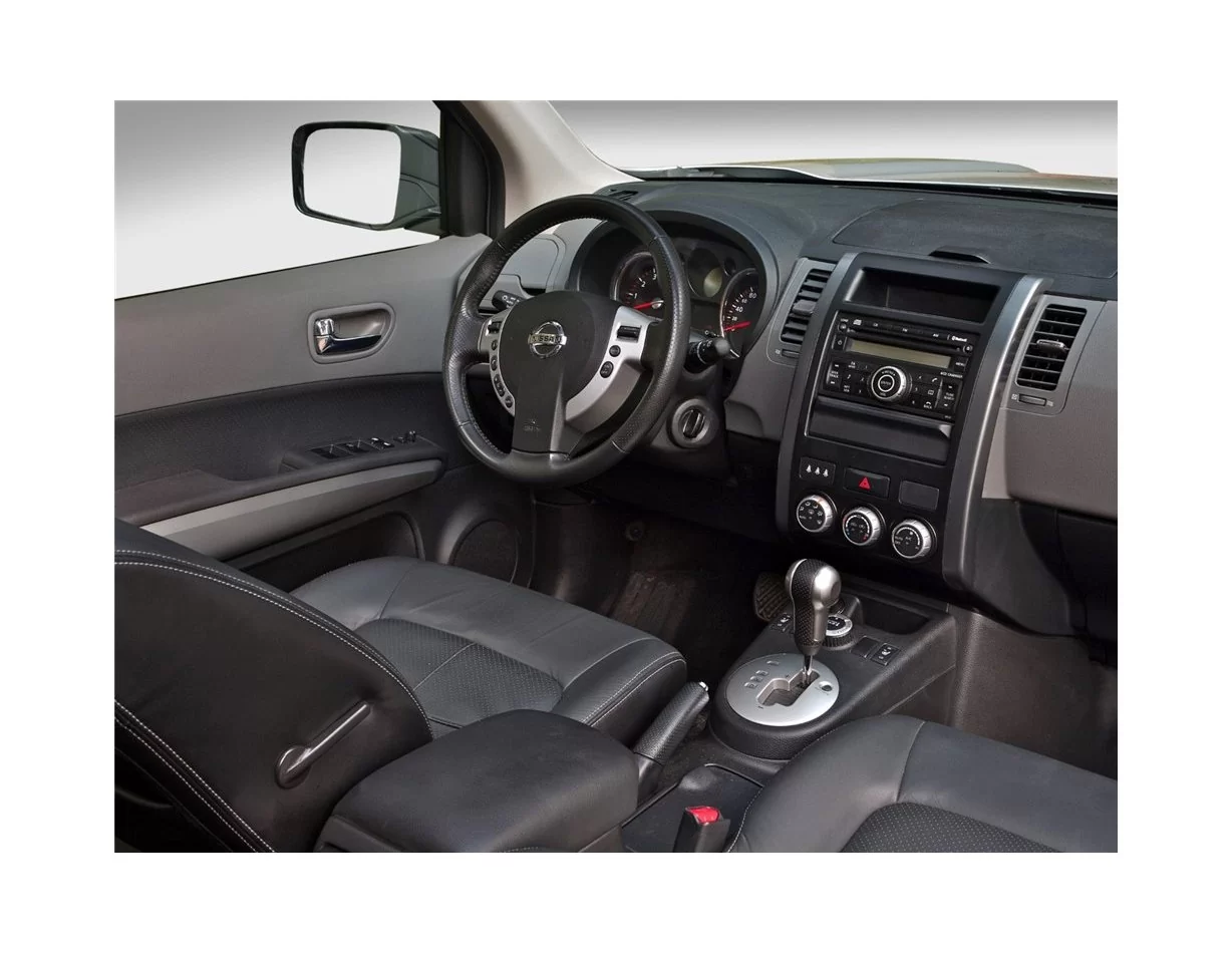 Nissan X Trail 2007-2013 Kit de garniture de tableau de bord intérieur 3D Dash Trim Dekor 16-Parts - 1