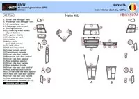 BMW X5 E70 2009-2014 Kit de garniture de tableau de bord intérieur BD 42 pièces - 1 BMW X5 E70 2009-2014 Kit de garniture de tableau de bord intérieur BD 42 pièces - 1