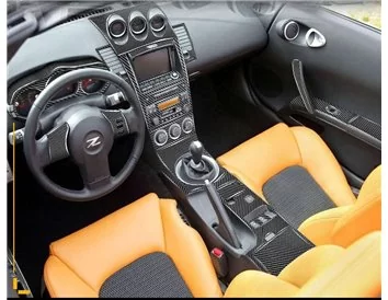 Nissan Z350 2003-2005 Ensemble complet, kit de garniture de tableau de bord intérieur BD à engrenage automatique - 1