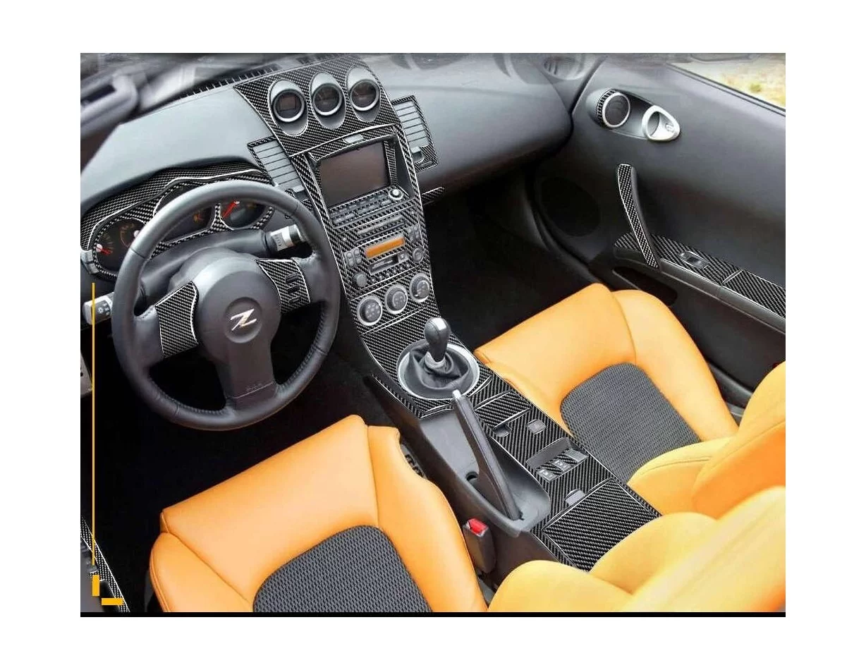 Nissan Z350 2003-2005 Full Set, Automatic Gear Interior BD Dash Trim Kit - 1 - Interior Dash Trim Kit