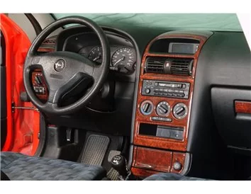 Opel Astra G 03.98-12.03 Kit de garniture de tableau de bord intérieur 3D Dash Trim Dekor 16-Parts - 1