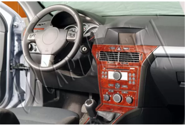 Opel Astra H 01.04-08.10 Kit de garniture de tableau de bord intérieur 3D Dash Trim Dekor 10-Parts - 1 Opel Astra H 01.04-08.10 Kit de garniture de tableau de bord intérieur 3D Dash Trim Dekor 10-Parts - 1