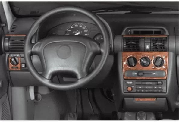 Opel Corsa B-Tigra Combo 01.93-10.00 Kit de garniture de tableau de bord intérieur 3D Dash Trim Dekor 10-Parts - 1 Opel Corsa B-Tigra Combo 01.93-10.00 Kit de garniture de tableau de bord intérieur 3D Dash Trim Dekor 10-Parts - 1