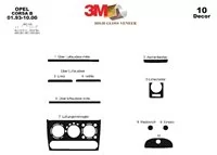 Opel Corsa B-Tigra Combo 01.93-10.00 3D Interior Dashboard Trim Kit Dash Trim Dekor 10-Parts - 2 - Interior Dash Trim Kit Opel Corsa B-Tigra Combo 01.93-10.00 3D Interior Dashboard Trim Kit Dash Trim Dekor 10-Parts - 2 - Interior Dash Trim Kit