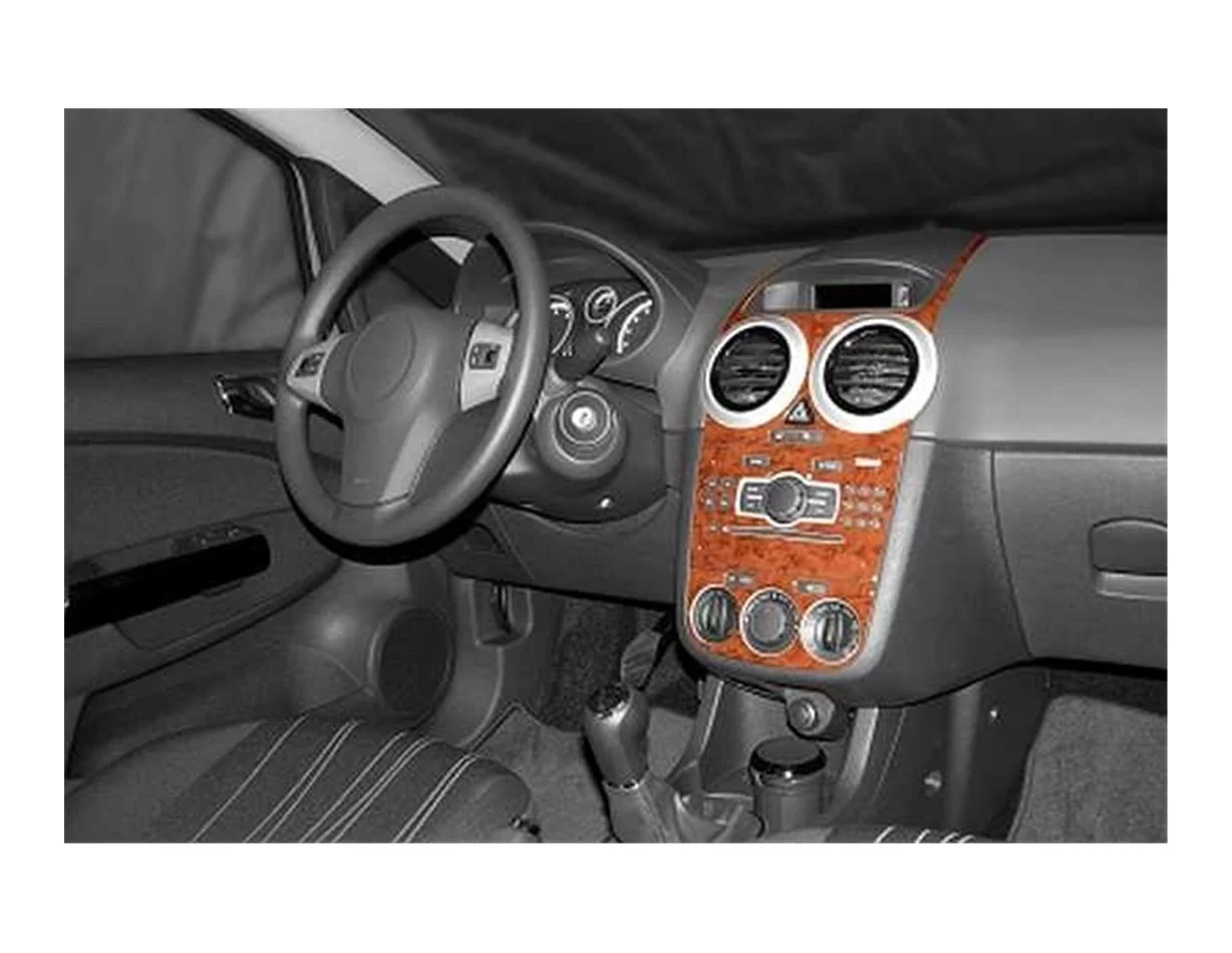 Opel Corsa D 01.2007 Kit de garniture de tableau de bord intérieur 3D Dash Trim Dekor 13-Parts - 1