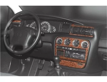 Opel Omega B1 09.93-08.99 Kit de garniture de tableau de bord intérieur 3D Dash Trim Dekor 7-Parts - 1