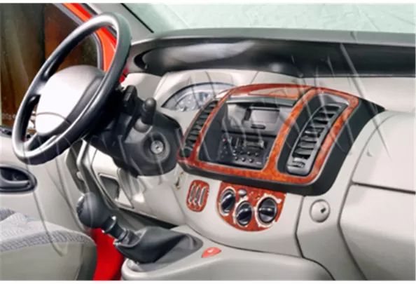 Opel Vivaro 01.01-12.06 3D Interior Dashboard Trim Kit Dash Trim Dekor 6-Parts - 1 Opel Vivaro 01.01-12.06 3D Interior Dashboard Trim Kit Dash Trim Dekor 6-Parts - 1