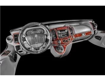 Opel Vivaro 01.07-01.11 3D Interior Dashboard Trim Kit Dash Trim Dekor 17-Parts - 1