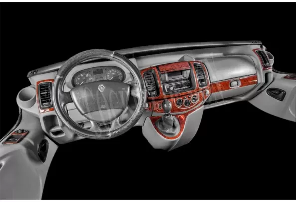 Opel Vivaro 01.07-01.11 3D Interior Dashboard Trim Kit Dash Trim Dekor 17-Parts - 1 Opel Vivaro 01.07-01.11 3D Interior Dashboard Trim Kit Dash Trim Dekor 17-Parts - 1