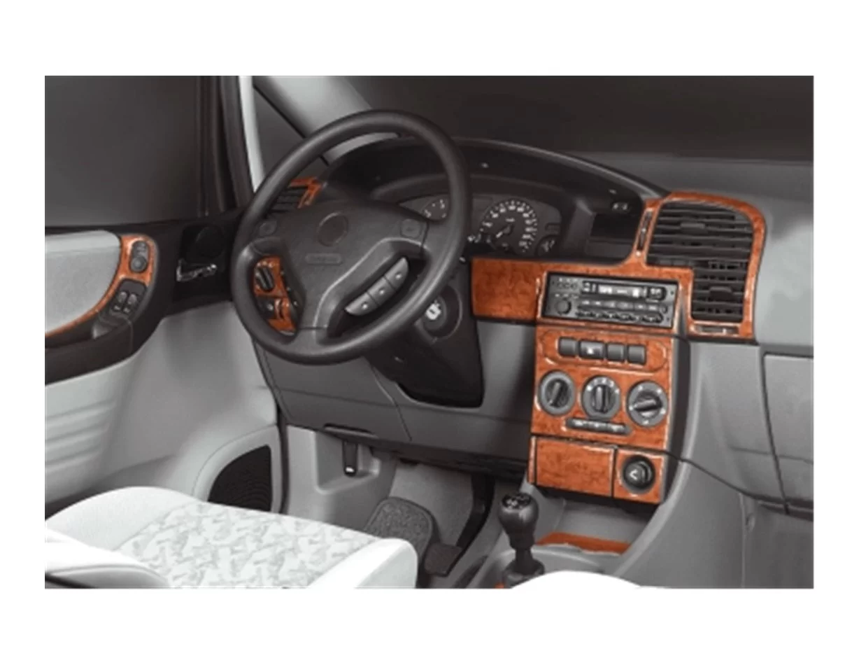 Opel Zafira A 01.99-12.05 Kit de garniture de tableau de bord intérieur 3D Dash Trim Dekor 21-Parts - 1