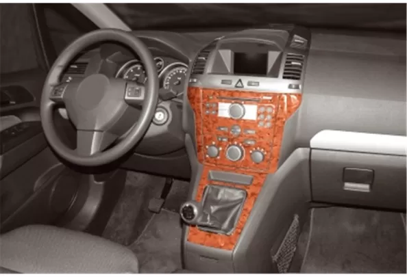 Opel Zafira B 01.06-12.10 Kit de garniture de tableau de bord intérieur 3D Dash Trim Dekor 4-Parts - 1 Opel Zafira B 01.06-12.10 Kit de garniture de tableau de bord intérieur 3D Dash Trim Dekor 4-Parts - 1