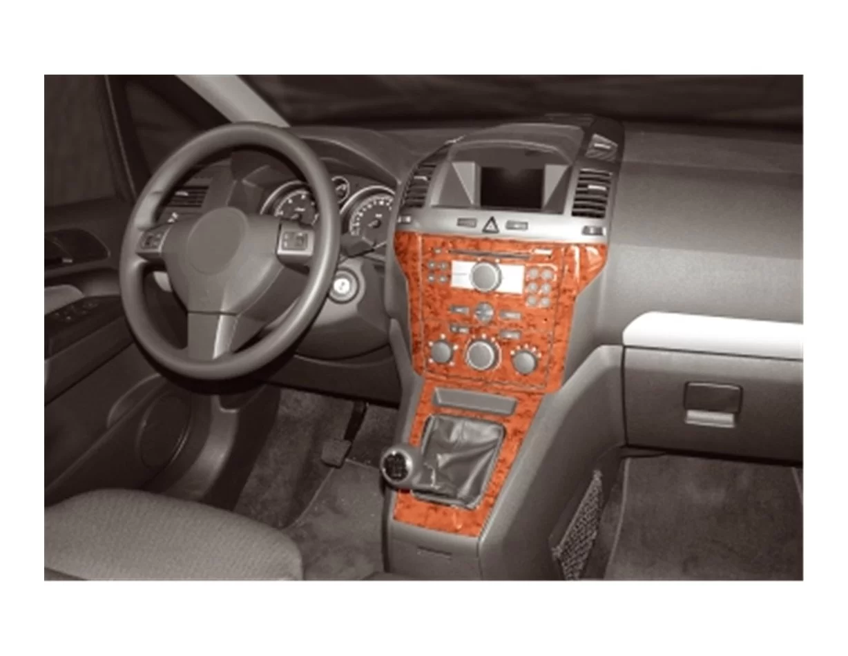 Opel Zafira B 01.06-12.10 Kit de garniture de tableau de bord intérieur 3D Dash Trim Dekor 4-Parts - 1