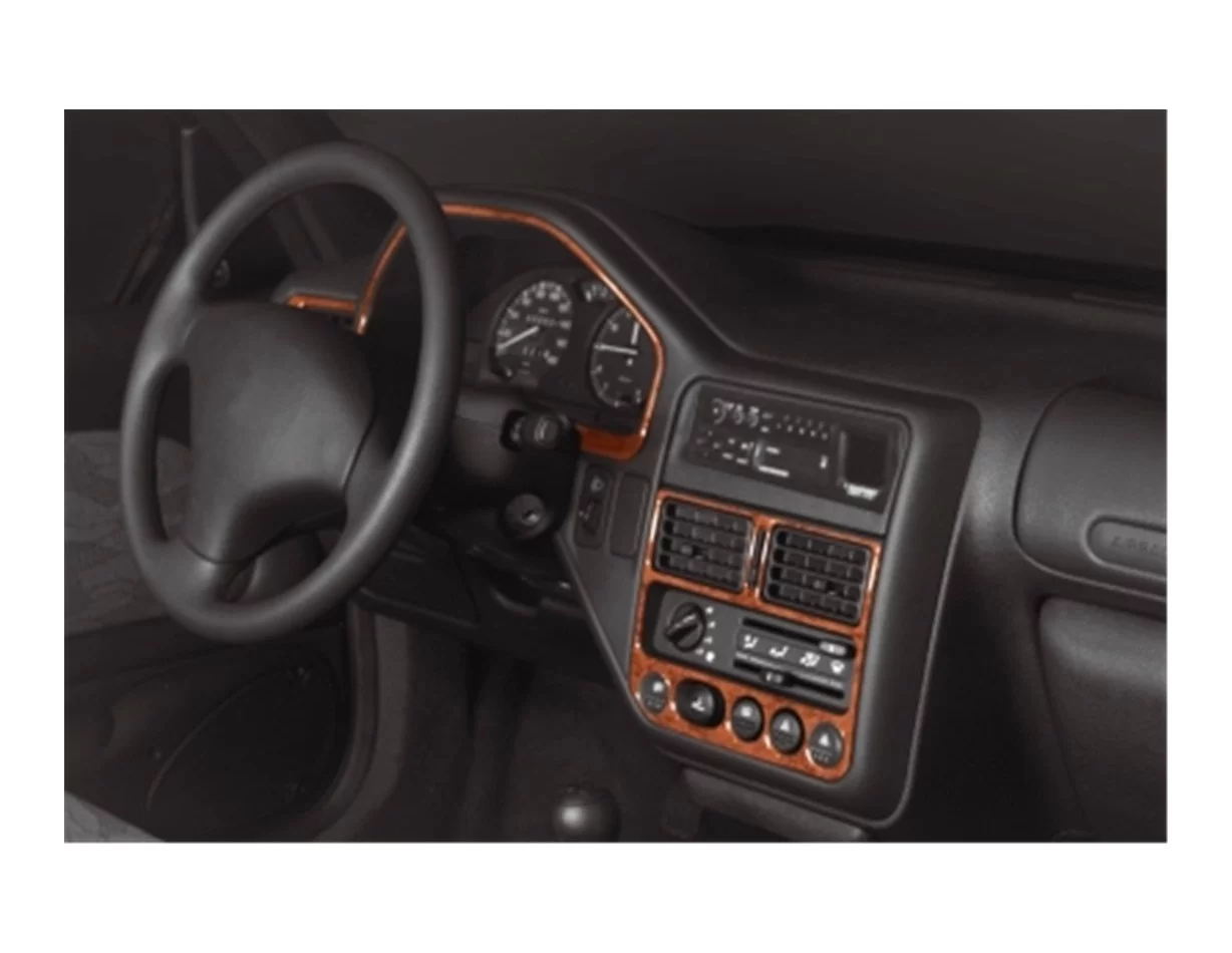 Peugeot 106 04.91-07.96 Kit de garnitures de tableau de bord intérieur 3D Dash Trim Dekor 12-Parts - 1