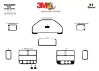 Peugeot 106 04.91-07.96 Kit de garnitures de tableau de bord intérieur 3D Dash Trim Dekor 12-Parts - 2