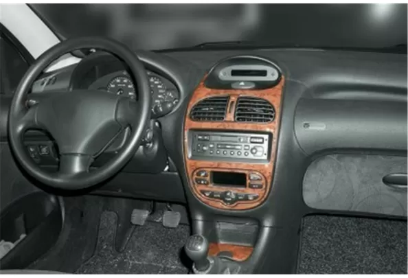 Peugeot 206 10.01-01.10 Kit de décoration intérieure 3D pour tableau de bord Dash Trim Dekor 10-Parts - 1 Peugeot 206 10.01-01.10 Kit de décoration intérieure 3D pour tableau de bord Dash Trim Dekor 10-Parts - 1