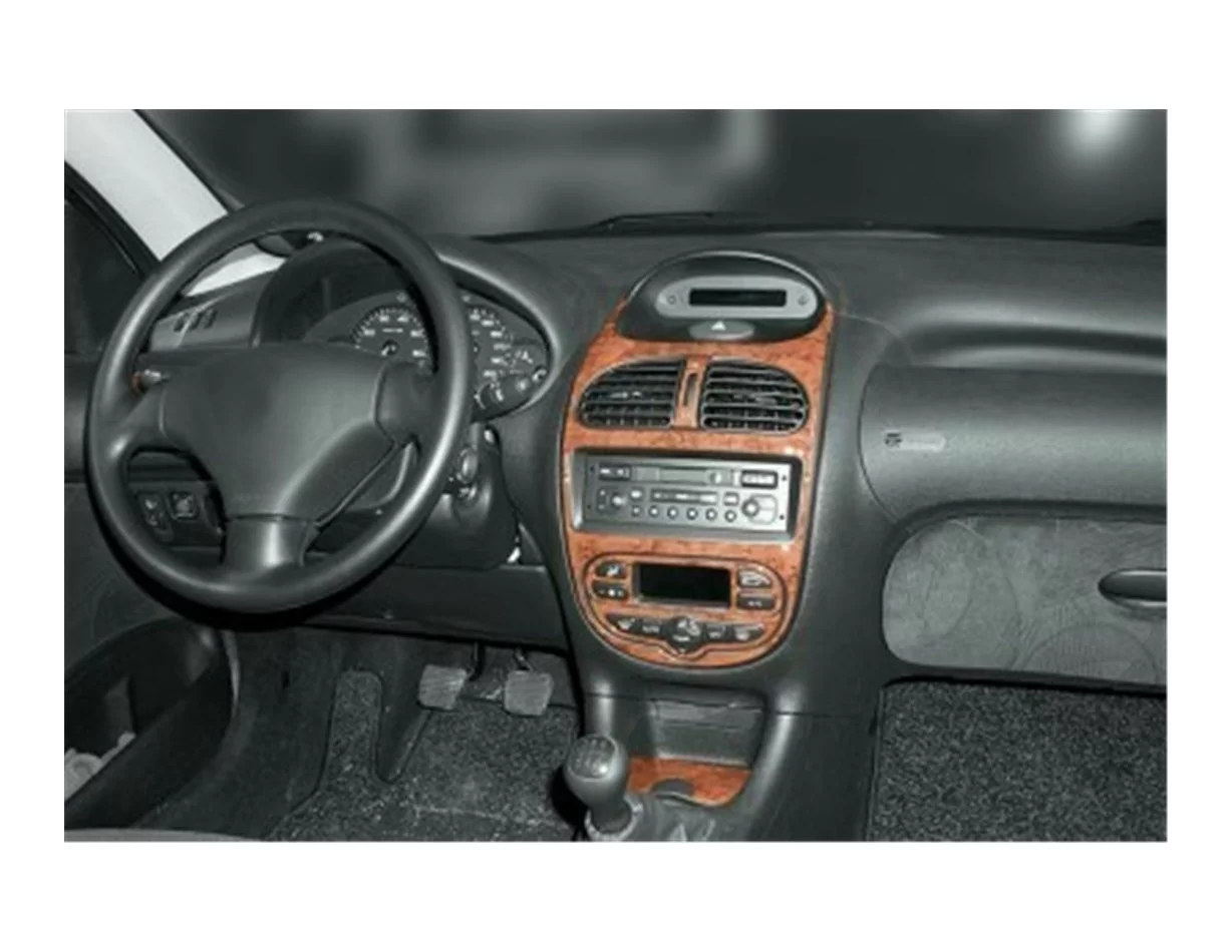Peugeot 206 10.01-01.10 Kit de décoration intérieure 3D pour tableau de bord Dash Trim Dekor 10-Parts - 1