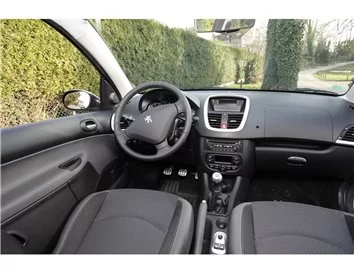 Peugeot 206 Plus 01.2009 Kit Décoration Tableau de Bord Intérieur 3D Dash Trim Dekor 6-Parts - 1
