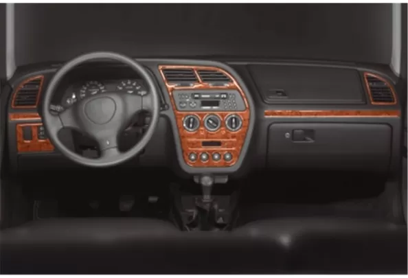 Peugeot 306 03.93-04.97 Kit de garnitures de tableau de bord intérieur 3D Dash Trim Dekor 13-Parts - 1