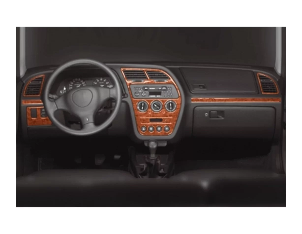 Peugeot 306 03.93-04.97 Kit de garnitures de tableau de bord intérieur 3D Dash Trim Dekor 13-Parts - 1