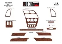 Peugeot 306 03.93-04.97 Kit de garnitures de tableau de bord intérieur 3D Dash Trim Dekor 13-Parts - 2