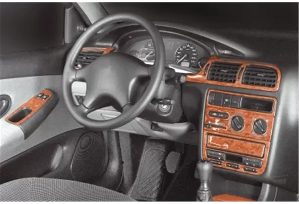 Peugeot 406 10.95-05.99 3D Interior Dashboard Trim Kit Dash Trim Dekor 21-Parts - 1 - Interior Dash Trim Kit