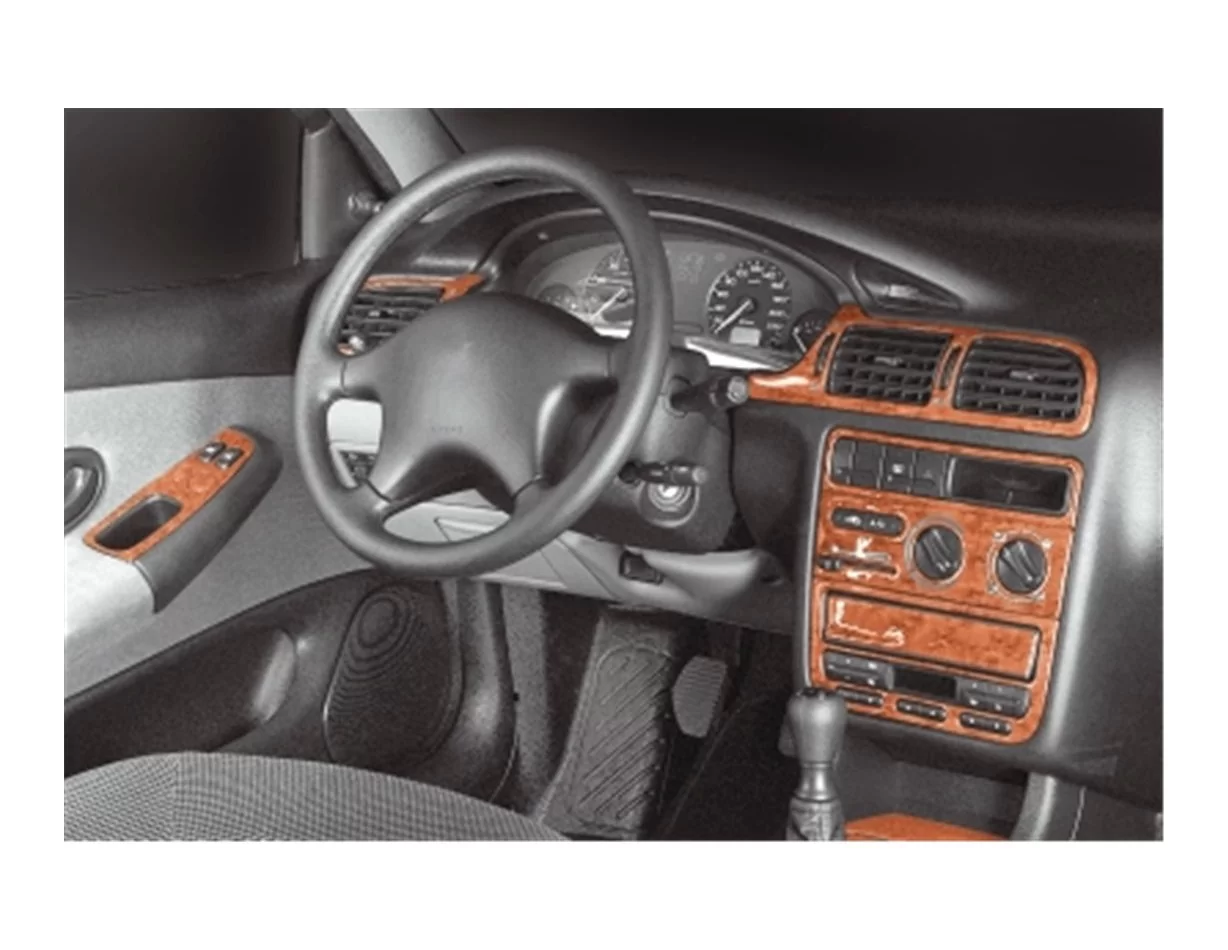 Peugeot 406 10.95-05.99 Kit de décoration intérieure 3D pour tableau de bord Dash Trim Dekor 21-Parts - 1