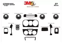 Peugeot Bipper 01.2008 Kit de garnitures intérieures de tableau de bord 3D Dash Trim Dekor 27-Parts - 2 Peugeot Bipper 01.2008 Kit de garnitures intérieures de tableau de bord 3D Dash Trim Dekor 27-Parts - 2