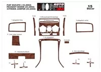 Peugeot Boxer 02.02-01.06 Kit de garniture de tableau de bord intérieur 3D Dash Trim Dekor 15-Parts - 2 Peugeot Boxer 02.02-01.06 Kit de garniture de tableau de bord intérieur 3D Dash Trim Dekor 15-Parts - 2