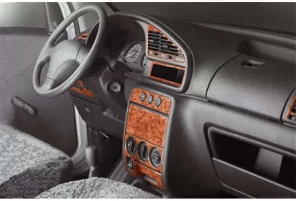 Peugeot Partner 09.96-09.02 Kit de garniture de tableau de bord intérieur 3D Dash Trim Dekor 14-Parts - 1 Peugeot Partner 09.96-09.02 Kit de garniture de tableau de bord intérieur 3D Dash Trim Dekor 14-Parts - 1
