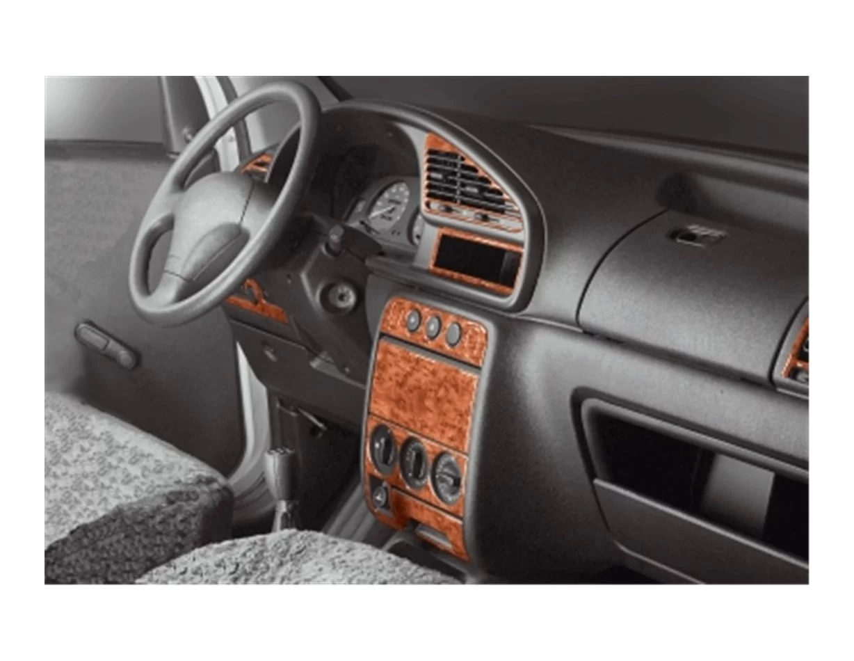 Peugeot Partner 09.96-09.02 Kit de garniture de tableau de bord intérieur 3D Dash Trim Dekor 14-Parts - 1