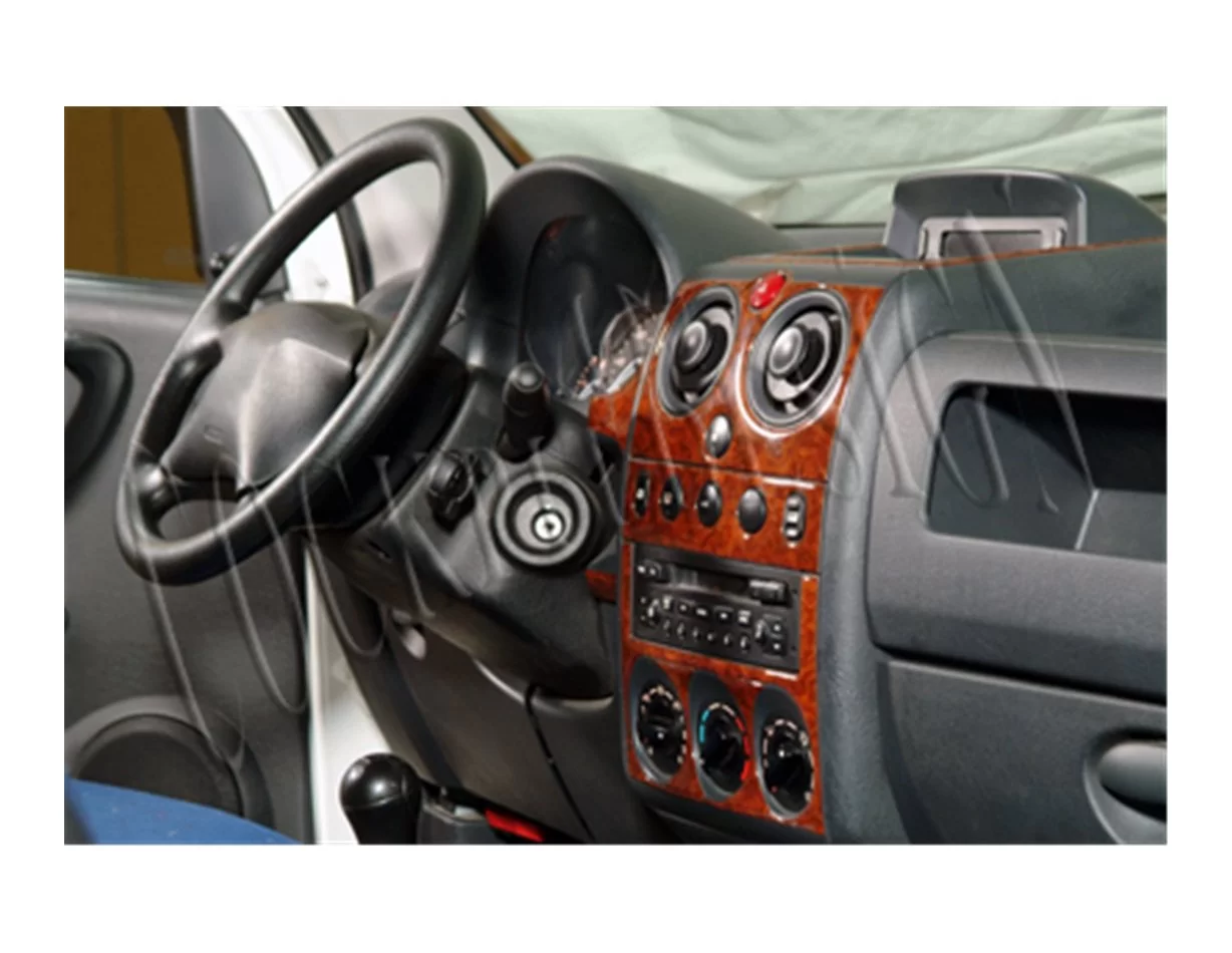 Peugeot Partner 10.02-07.08 Kit de garniture de tableau de bord intérieur 3D Dash Trim Dekor 11-Parts - 1