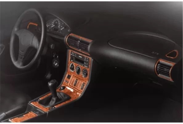 BMW Z3 e36 1996-1999 Kit de garniture de tableau de bord intérieur 3D Dash Trim Dekor 20-Parts - 1 BMW Z3 e36 1996-1999 Kit de garniture de tableau de bord intérieur 3D Dash Trim Dekor 20-Parts - 1
