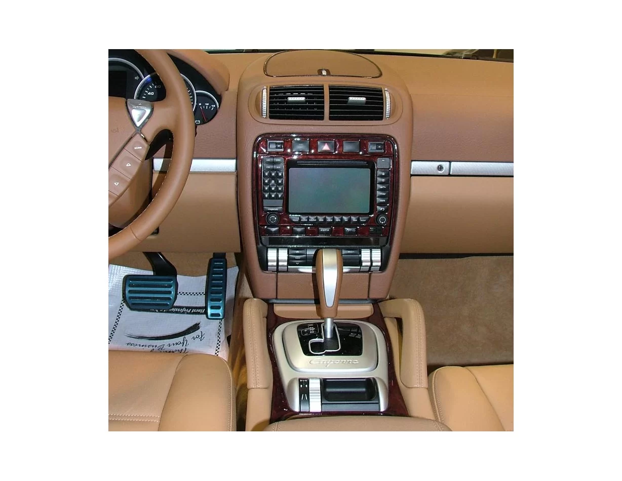 Porsche Cayenee 2003-UP avec ou sans kit de décoration de tableau de bord intérieur NAVI BD - 1